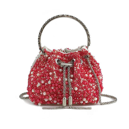 VOIDRA LUSTRA — Pearlized Mini Acrylic Bucket Crossbody Bag