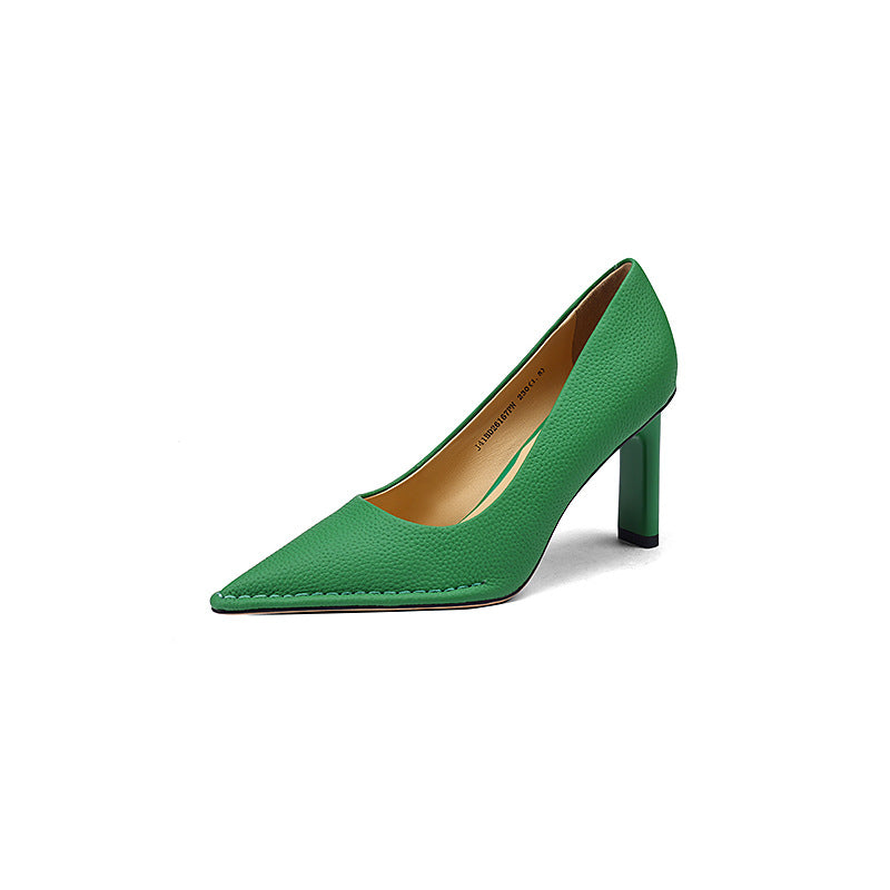 VOIDRA™ SculptHeels – Premium Cowhide Pointed High Heel Pumps (6–8cm)