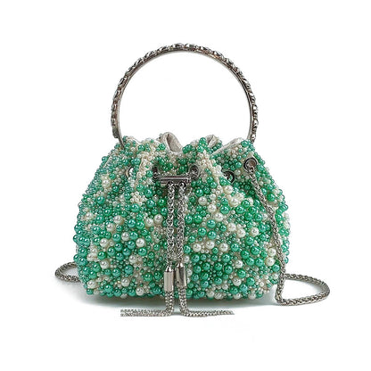 VOIDRA LUSTRA — Pearlized Mini Acrylic Bucket Crossbody Bag