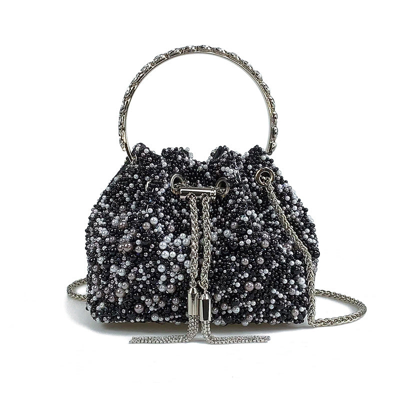 VOIDRA LUSTRA — Pearlized Mini Acrylic Bucket Crossbody Bag