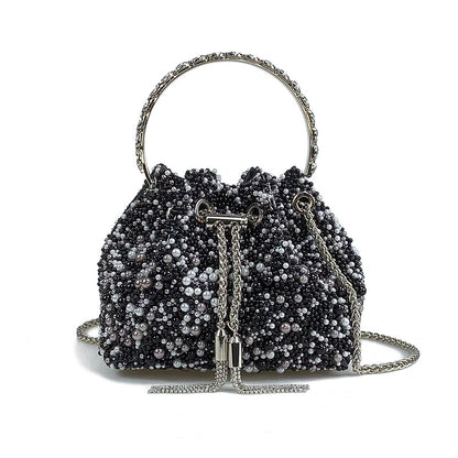 VOIDRA LUSTRA — Pearlized Mini Acrylic Bucket Crossbody Bag