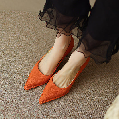 VOIDRA™ SculptHeels – Premium Cowhide Pointed High Heel Pumps (6–8cm)