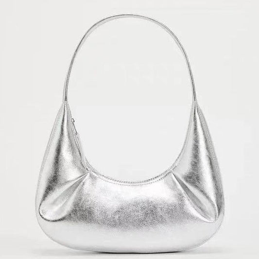 VOIDRA™ Selenodont Oval Mini Bag – Futuristic Metallic Shoulder Clutch