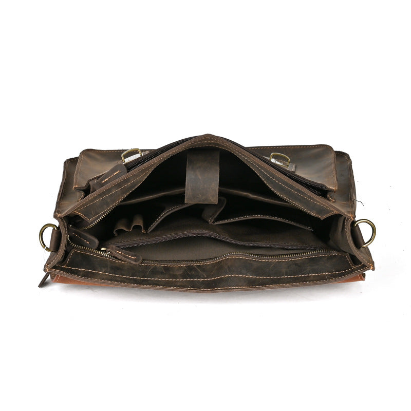 STRYDA.CORE – First-Layer Leather Laptop Crossbody