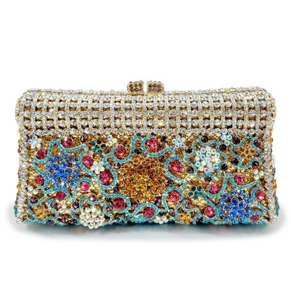 VOIDRA GemBlaze™ Crystal Bloom Clutch – Handcrafted Brilliance for Bold Evenings