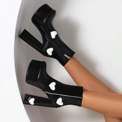 HEART.RISE – Platform Colorblock Boots (Size 34–43)