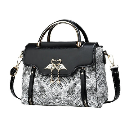 MeiMuse – Embroidered Street-Style Shoulder Bag