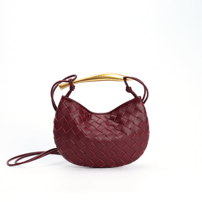 Véna – Woven Leather Mini Crossbody in Cowhide Grace