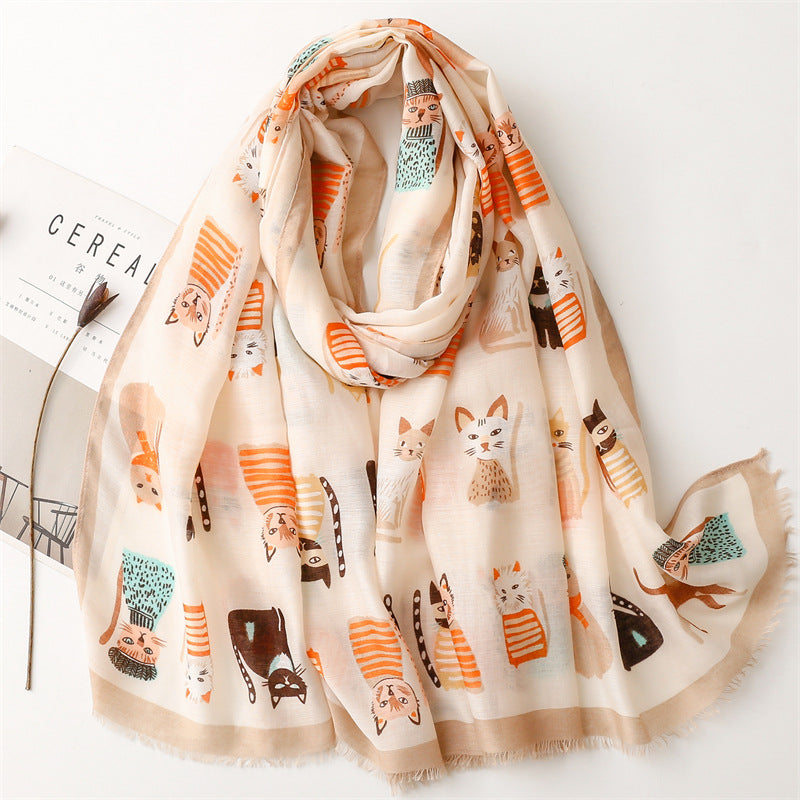 The Cat's Meow Printed Scarf