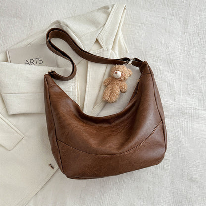 VOIDRA™ DuskBend – Soft Dumpling PU Retro Shoulder Bag