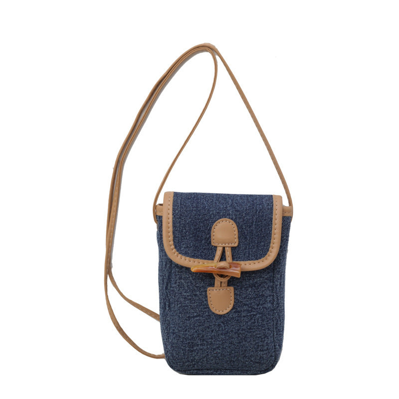 VOIDRA™ HornLoop – Minimalist Denim Canvas Crossbody Phone Bag