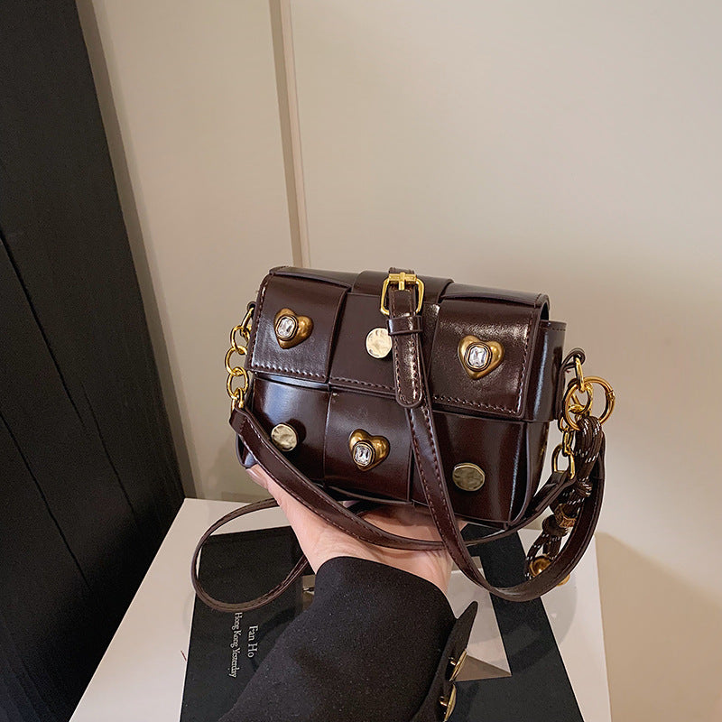 VOIDRA Rivet Edge Stitch Mini – Retro Square Crossbody Bag