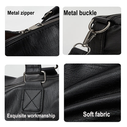 VOIDRA JetSet – Soft PU Travel Crossbody in Midnight Black