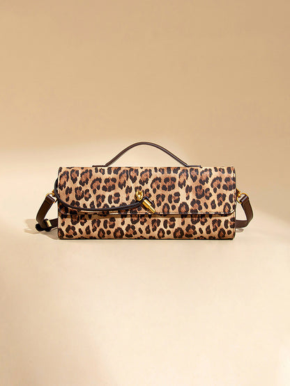 VOIDRA LÉOFEM™ Clutch – Retro Leopard Print Evening Bag