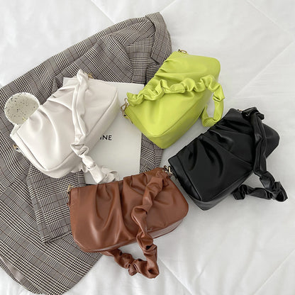 VOIDRA™ CloudWeave – Street Trend Pleated PU Shoulder Bag