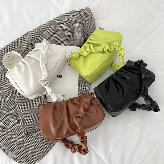 VOIDRA™ CloudWeave – Street Trend Pleated PU Shoulder Bag