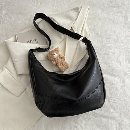 VOIDRA™ DuskBend – Soft Dumpling PU Retro Shoulder Bag