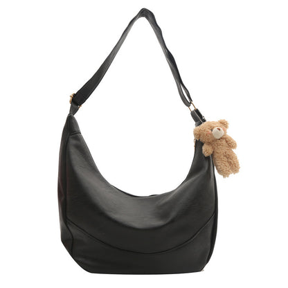 VOIDRA™ DuskBend – Soft Dumpling PU Retro Shoulder Bag