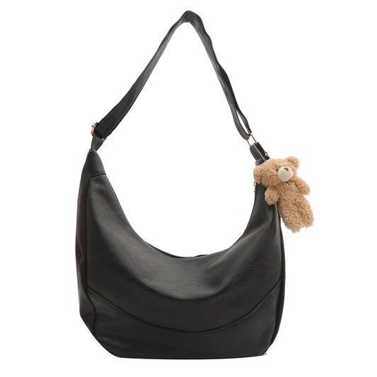 VOIDRA™ DuskBend – Soft Dumpling PU Retro Shoulder Bag