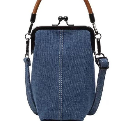 VOIDRA™ IndigoDrift – Casual Denim Crossbody Messenger Bag for Women