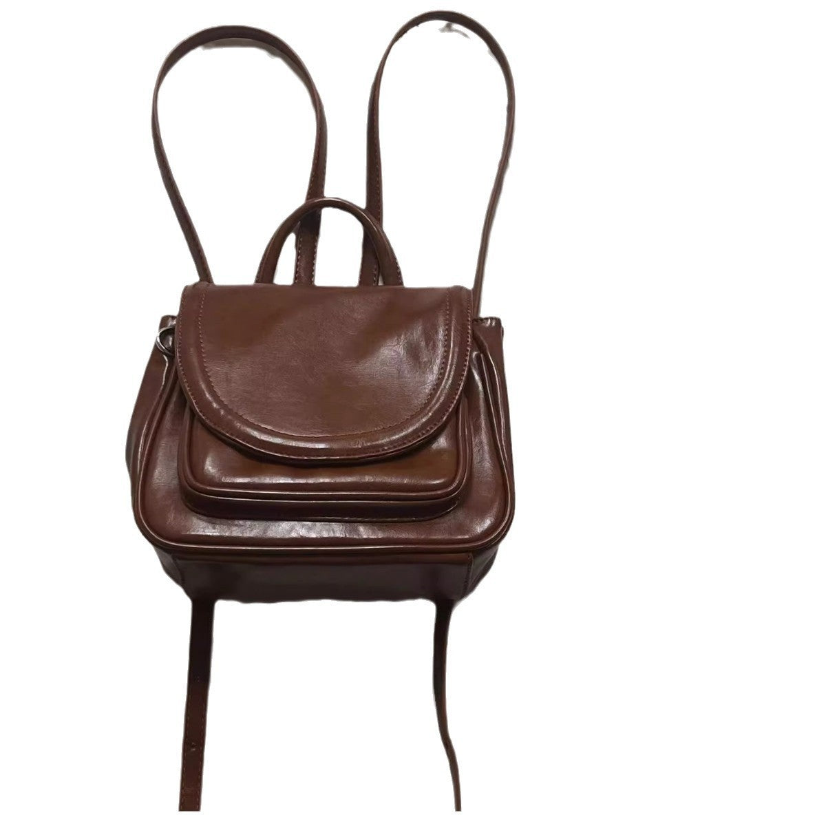 VOIDRA MetroMuse – Mini Preppy PU Leather Backpack