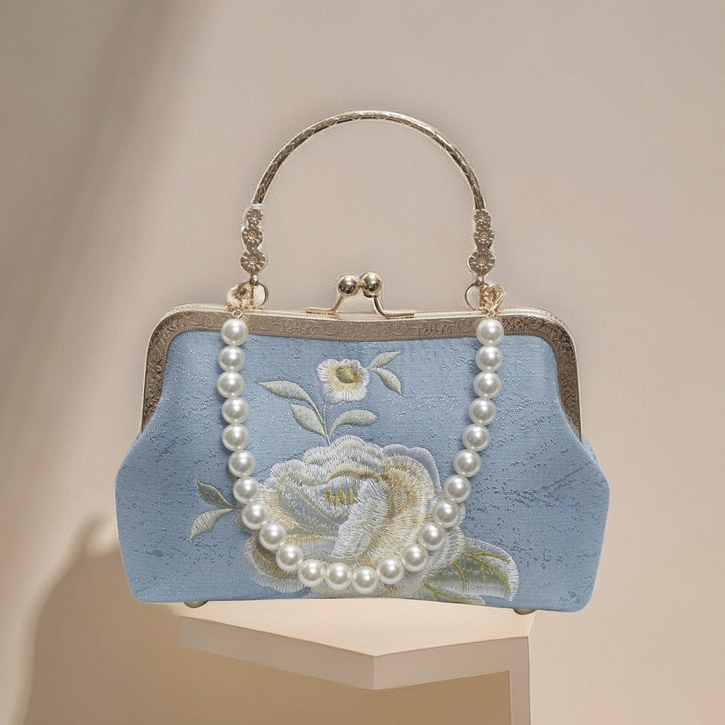 VOIDRA Han Embroidered Shell Bag – Beaded Tassel Chinese-Inspired Crossbody