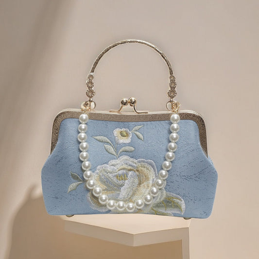 VOIDRA Han Embroidered Shell Bag – Beaded Tassel Chinese-Inspired Crossbody